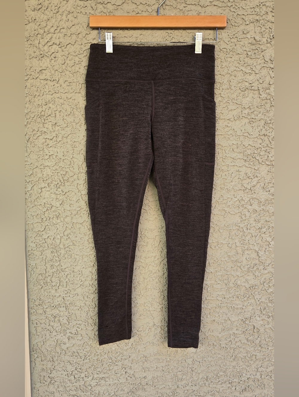 Woolx Piper Cozy High-Waist Brown Leggings